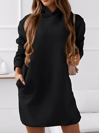 Michaela - Stylisches kurzes Damenkleid mit Kapuze
