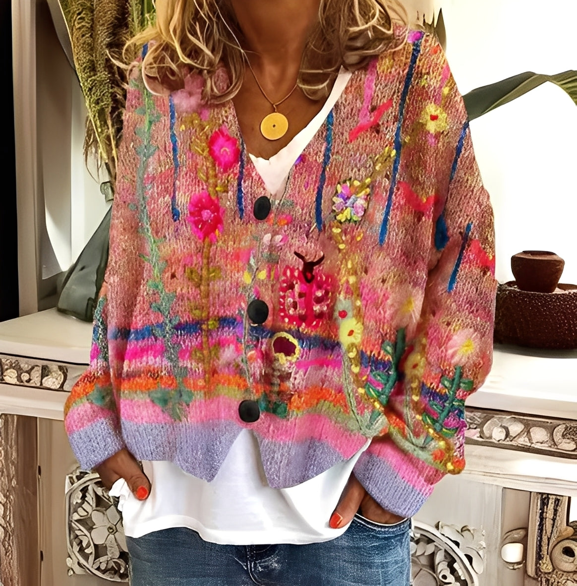 Daphné - Bequemer und farbiger Pullover für Frauen