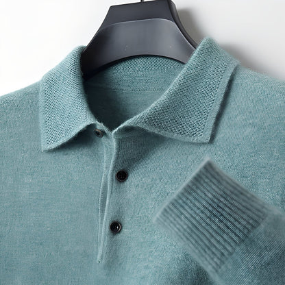 Soren - Herrenpullover im modernen Polo-Stil
