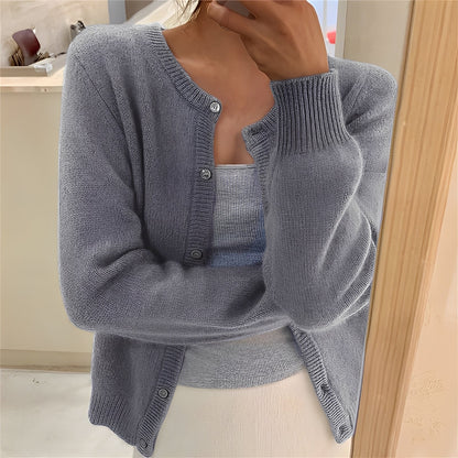 Jaqueline - Simplistischer, eleganter Damenstrickcardigan