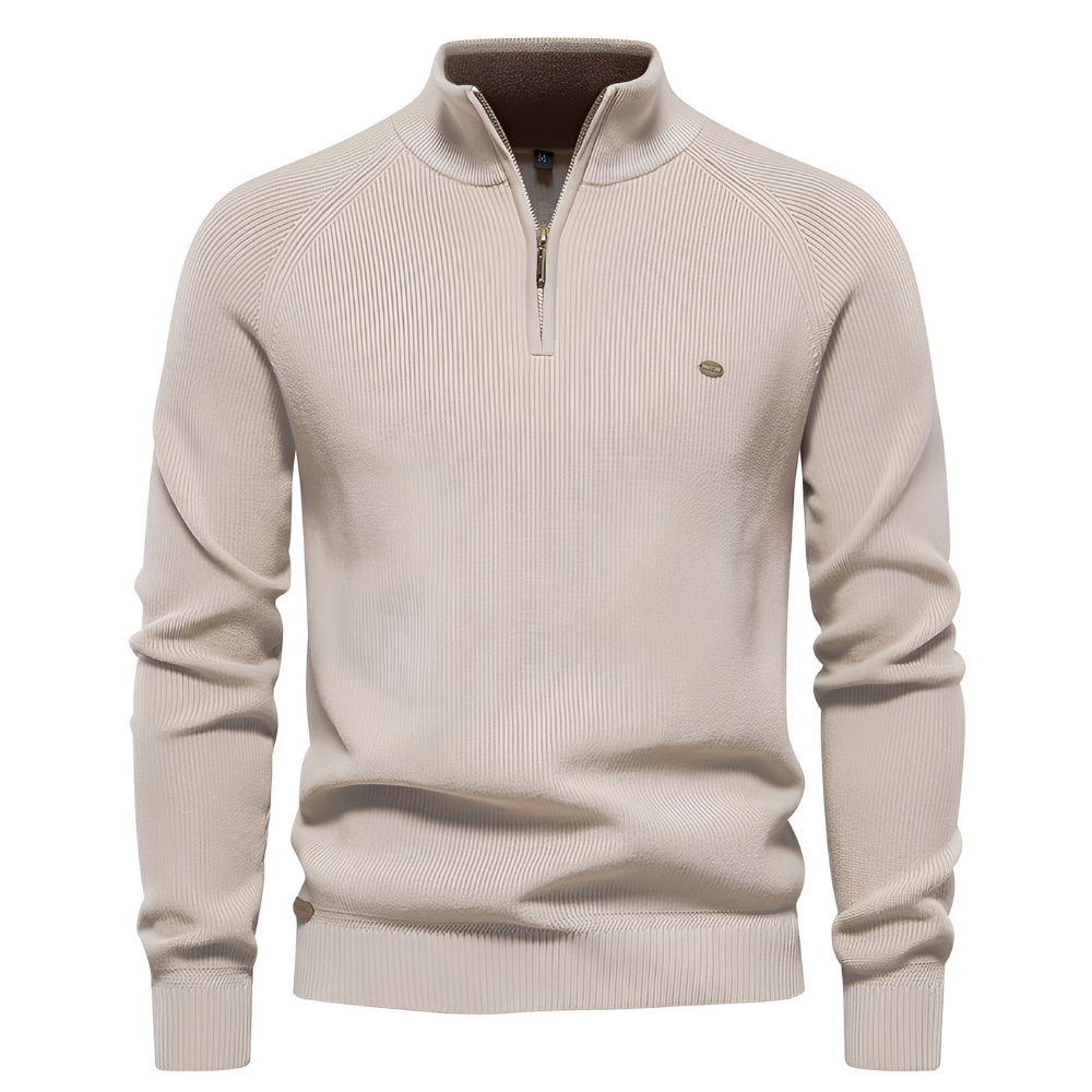 Brant - Moderner Herrenpullover mit Viertelreißverschluss