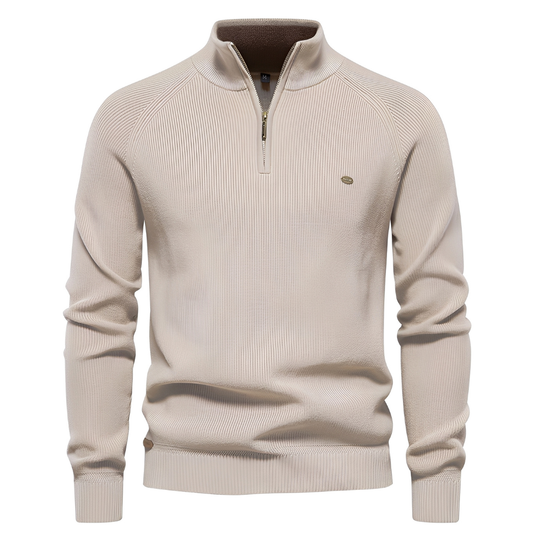 Brant - Moderner Herrenpullover mit Viertelreißverschluss