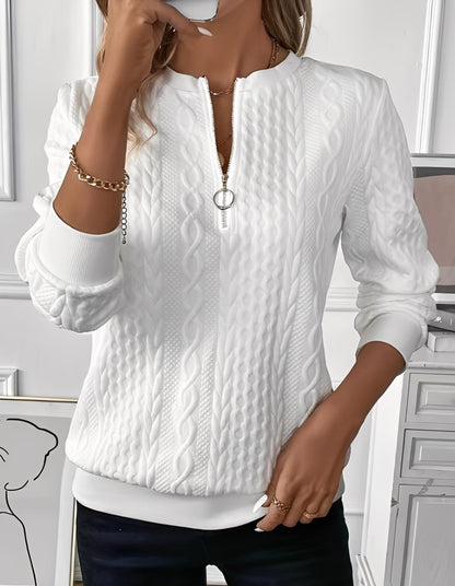 Davida - Modischer, weicher Damenpullover mit Steppdesign