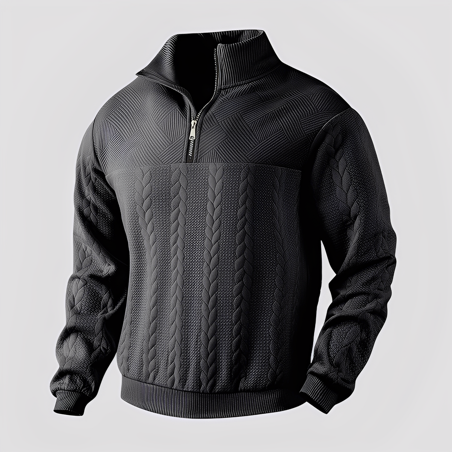 Warren - Klassischer Damen-Kaschmirpullover mit Zipper