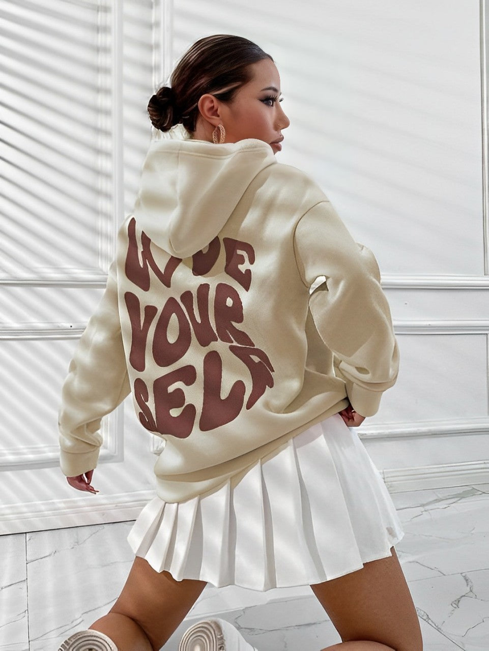 Daria – Hoodie aus bedruckter Baumwolle