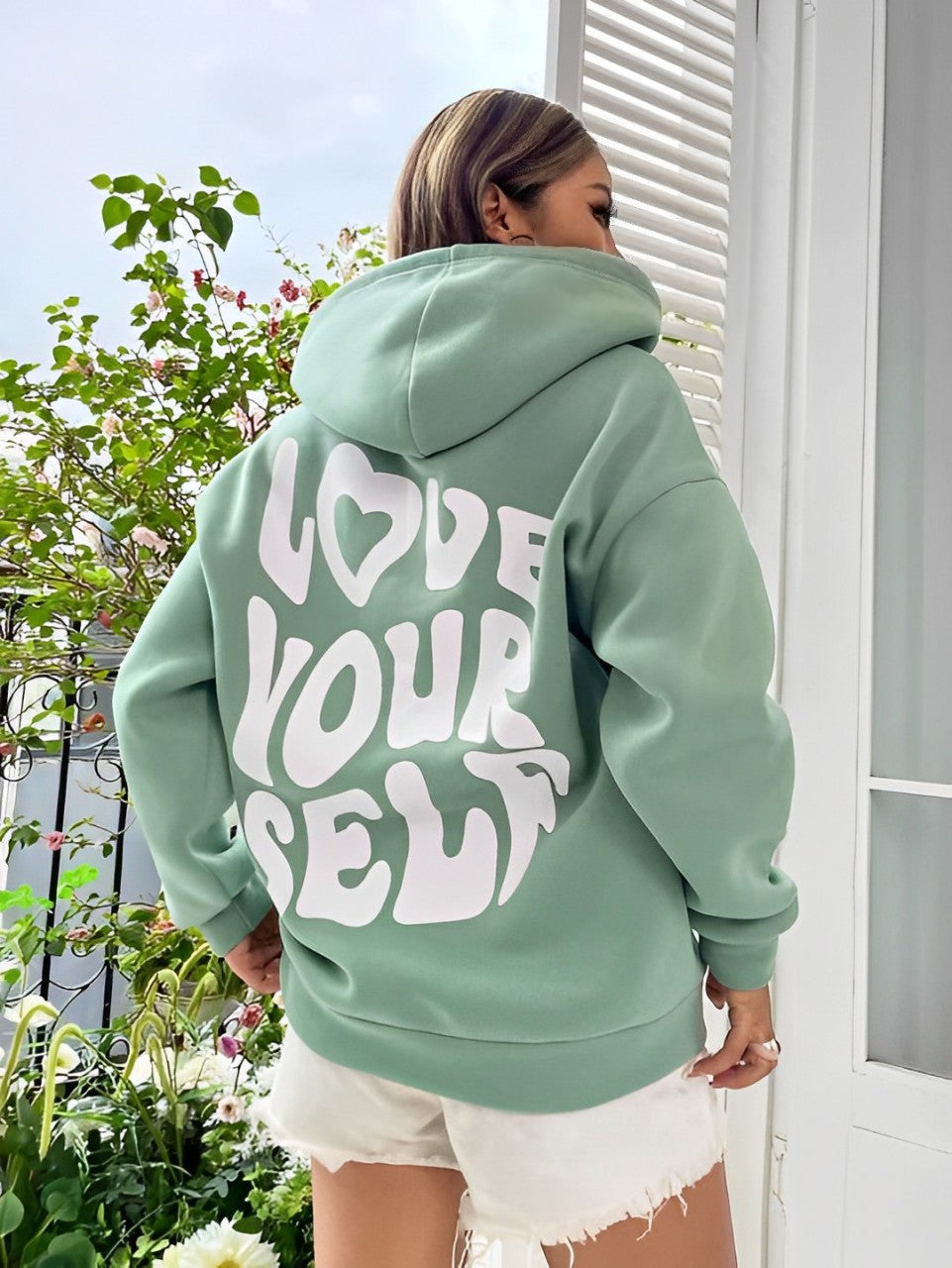 Daria – Hoodie aus bedruckter Baumwolle