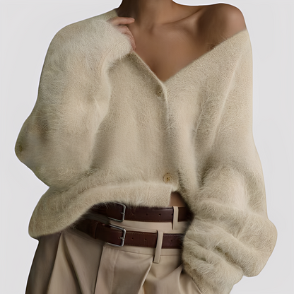 Lavena - Bequemer, weiter Damen-Kaschmirpulli