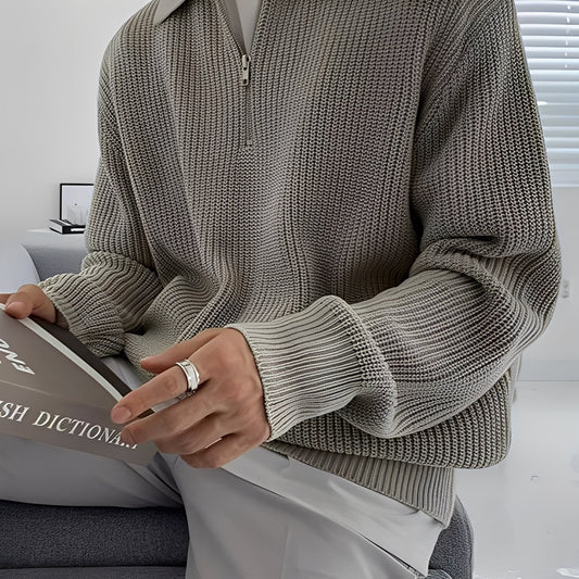 Jeffrey - Elegant, locker gestrickter Herrenpullover