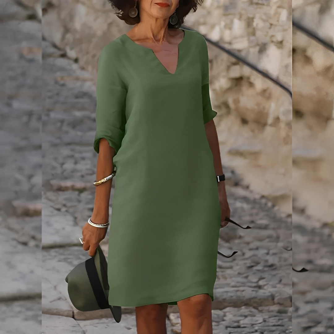 Guilaine - Elegantes Kleid mit V-Ausschnitt für Damen