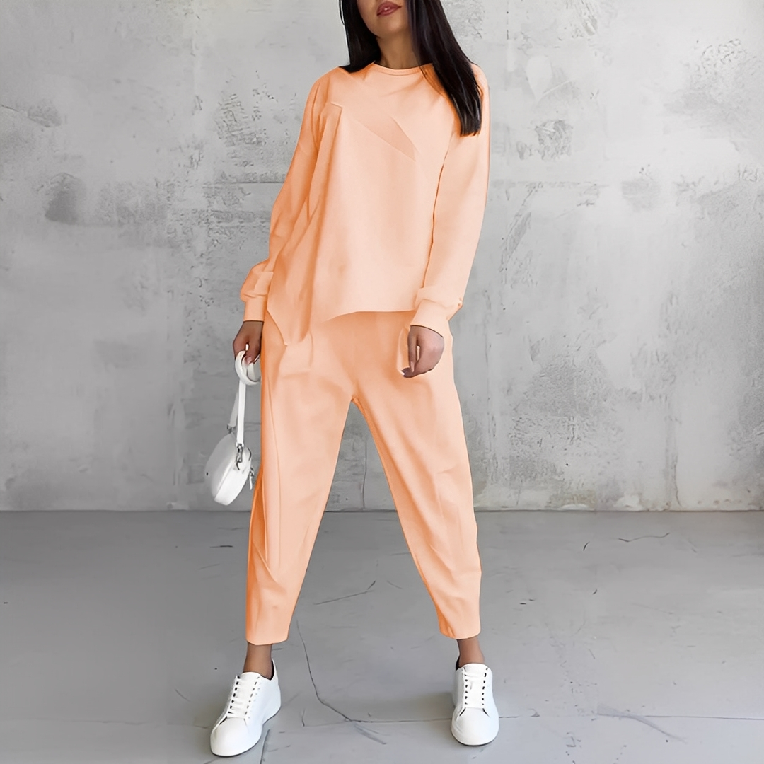 Mélisande - Pullover mit Rundhalsausschnitt und Hose für Damen Set
