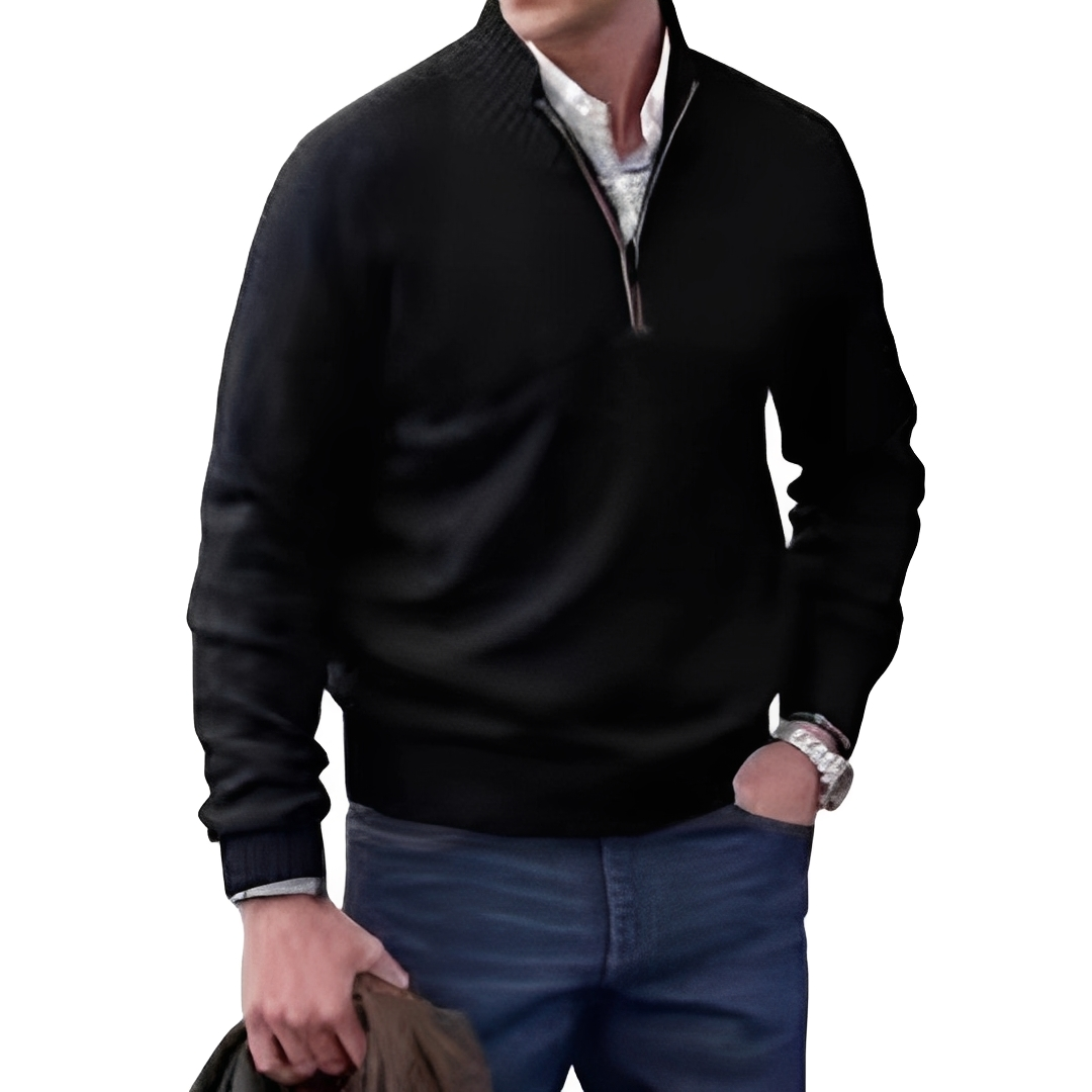 Matéo - Pullover aus Strick mit Halb-Reißverschluss für Herren