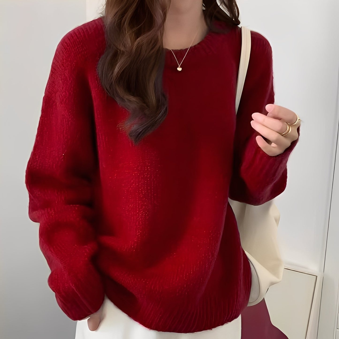 Roxanna - Damen Oversize-Pullover mit minimalistischem Look