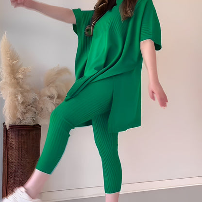 Roxanna - Bequemes, locker geschnittenes Damen-Strickset aus zwei Teilen