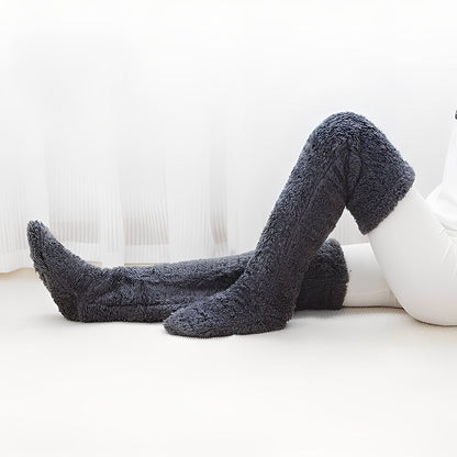 Camellia - Warme, kniehohe Wintersocken für Damen