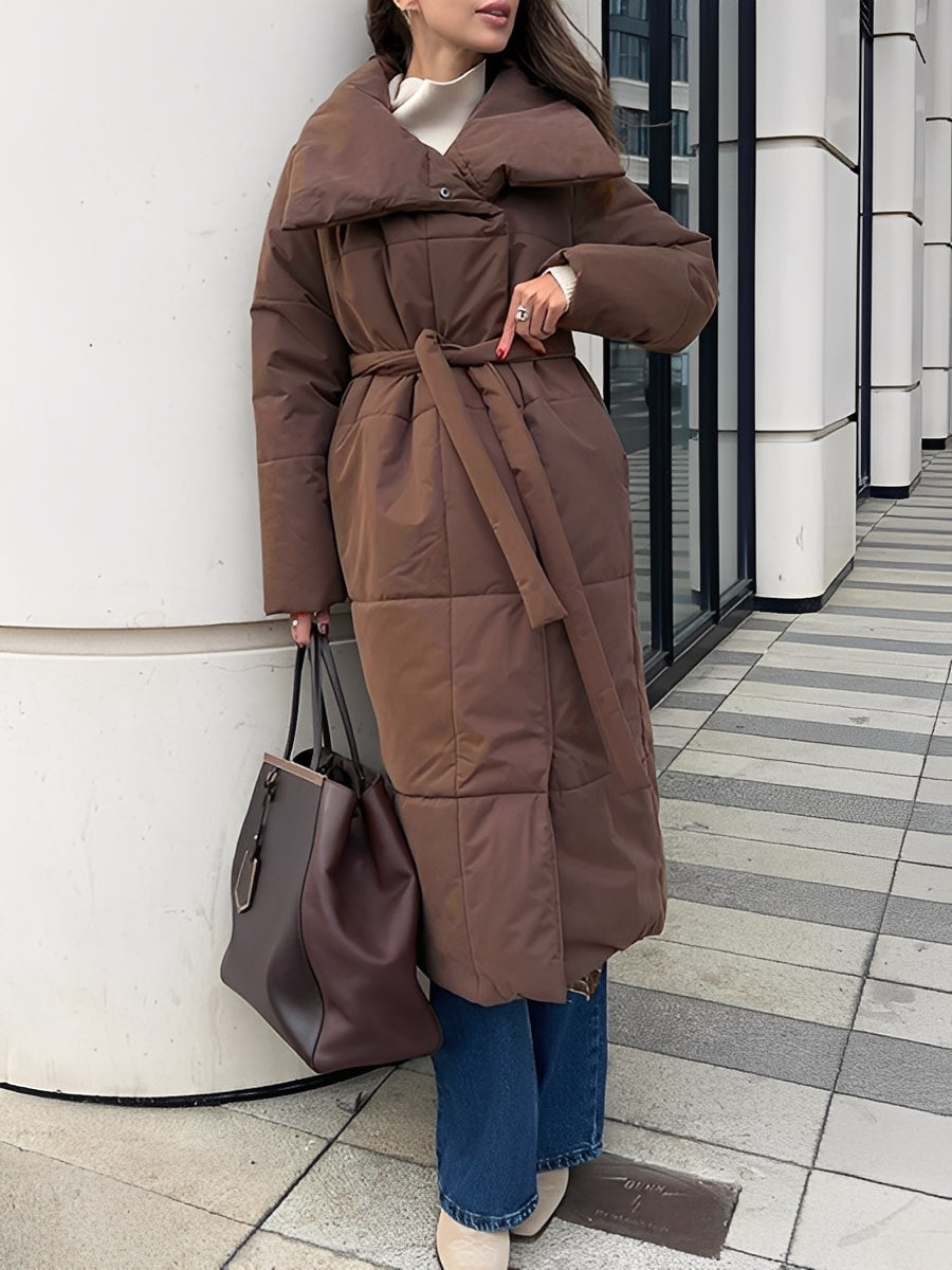Adaline - Lange, warme Damenjacke mit Futter
