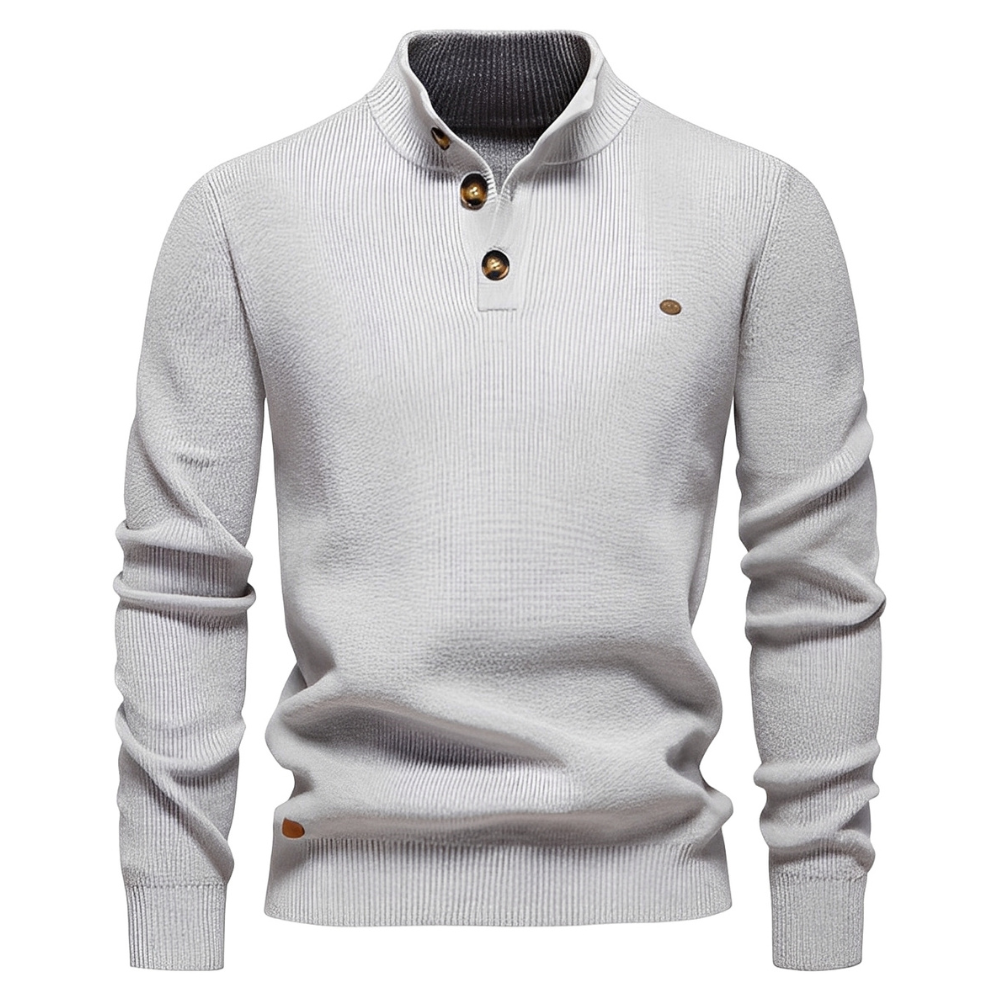 Brant - Moderner Herrenpullover mit Viertelreißverschluss