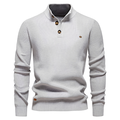 Brant - Moderner Herrenpullover mit Viertelreißverschluss