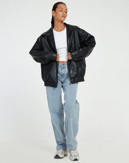 Ariane – Oversize-Lederjacke für Damen
