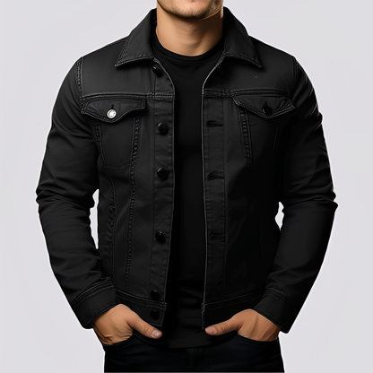 Maxwell - Vintage-Jeansjacke für Herren aus haltbarem Denim