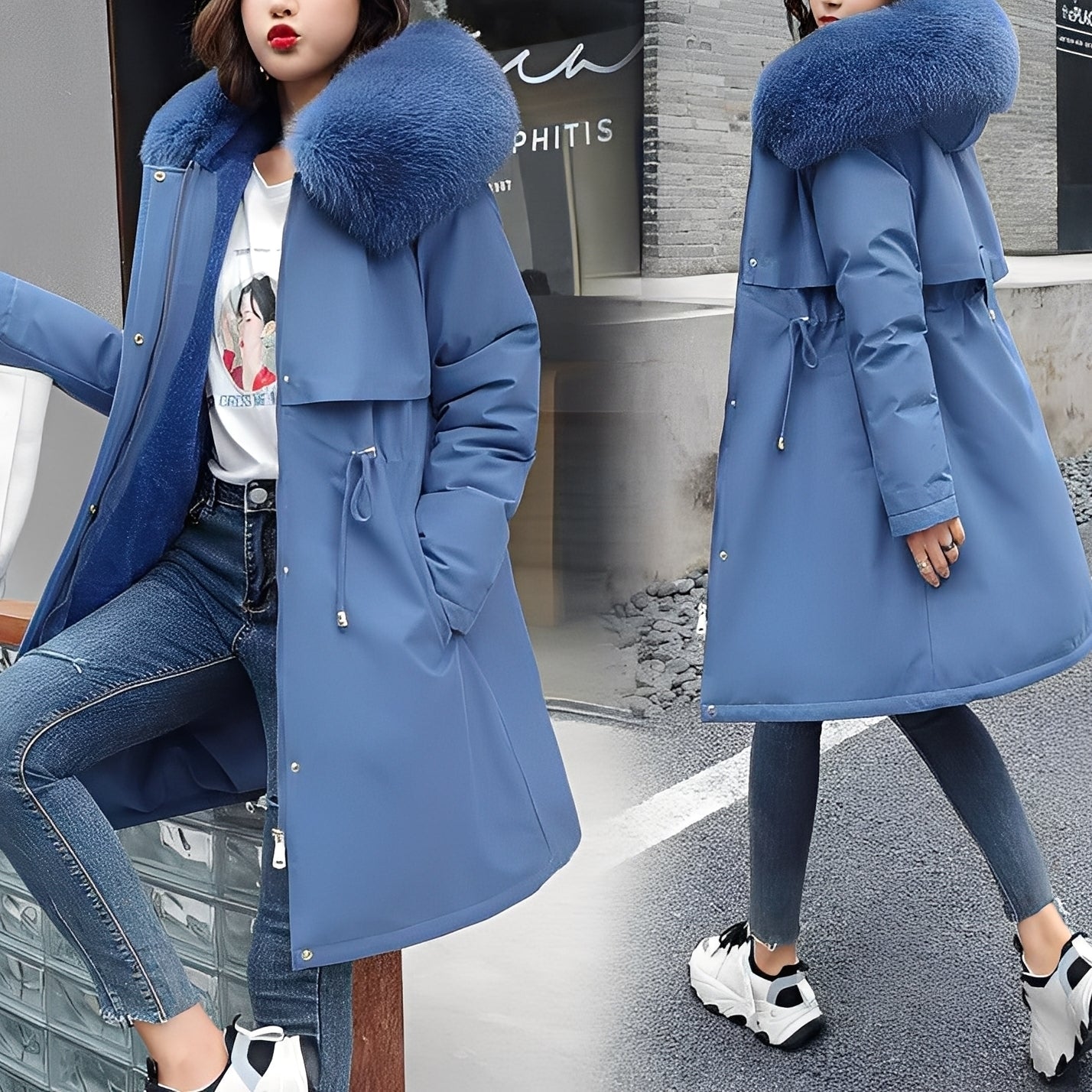 Evette - Kuscheliger Damenmantel mit stilvoller Kapuze