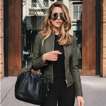 Lysiane - Elegante Winterlederjacke für Frauen