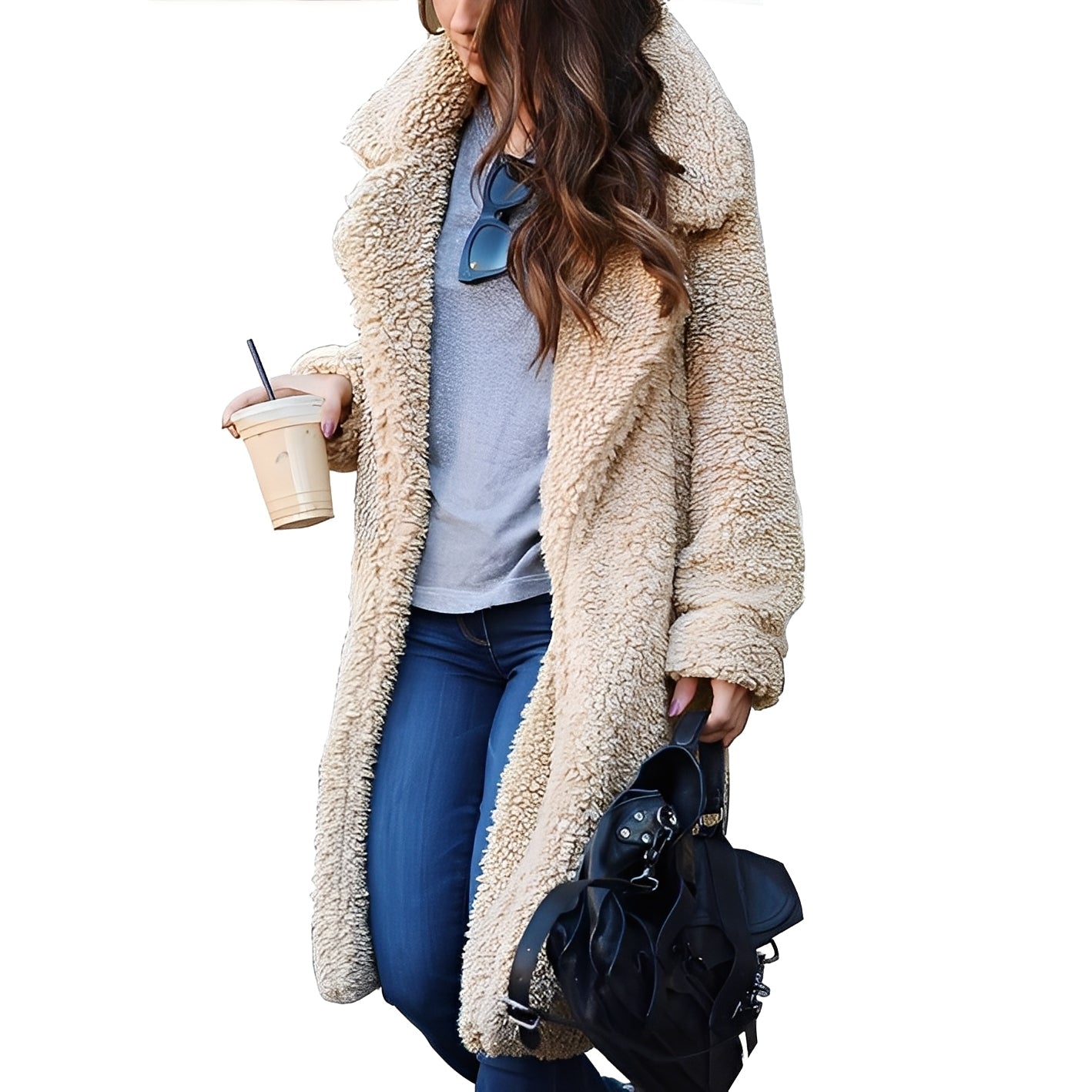 Katharine - Damen-Wollplüschmantel mit Stil