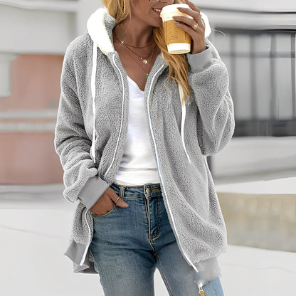 Rheanna - Damen Fleecejacke mit Kapuze für Wohlbehagen