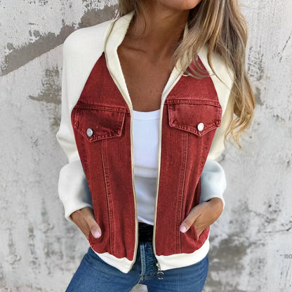 Libby - Komfortable Damen-Jeansjacke mit Raglanärmeln