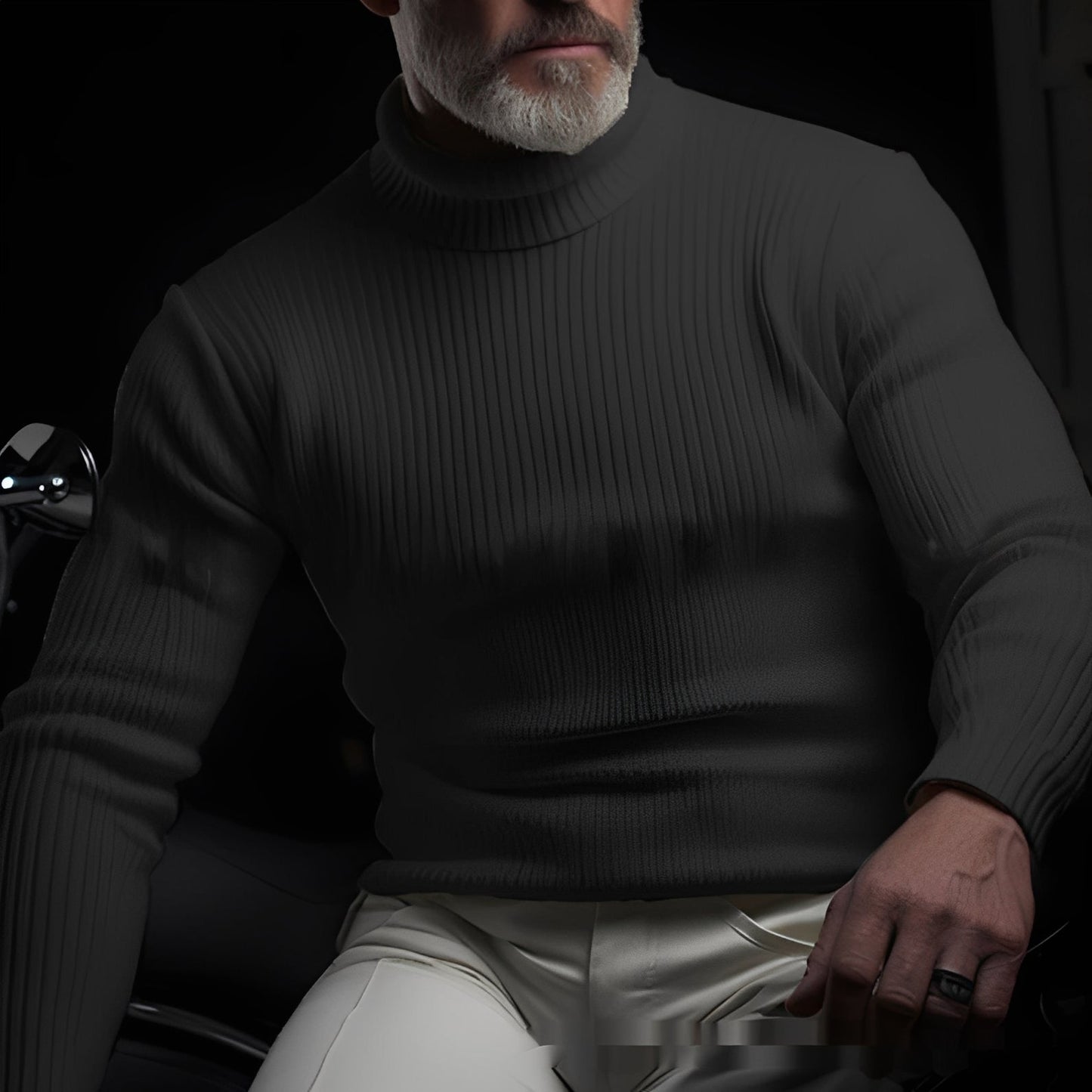 Richard - Eleganter, softer Herren-Rollkragenpullover