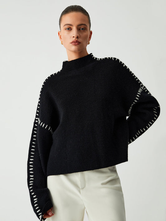 Theresa – Lockere, lässige Rollkragenpullover