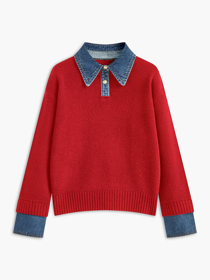 Nellie – 2-in-1 Pullover mit Revers-Detail