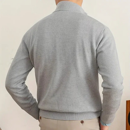 Olivier - Baumwolle Halber Reißverschluss Pullover