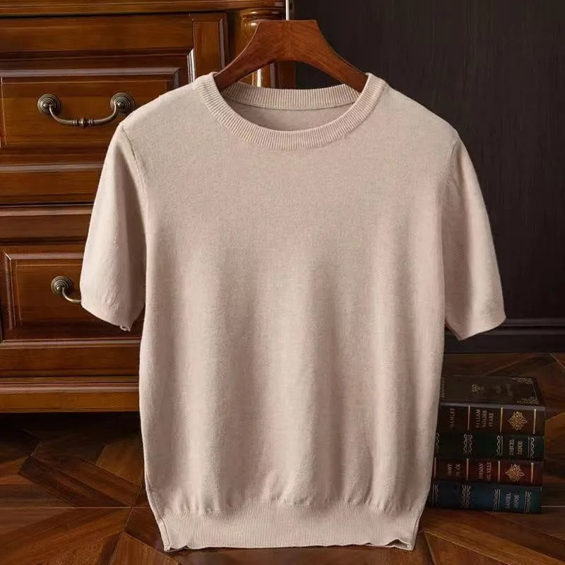Lian – Herren Strickshirt mit kurzen Ärmeln