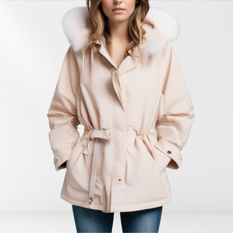 Cloe – Damen-Daunenjacke mit abnehmbarem Kragen