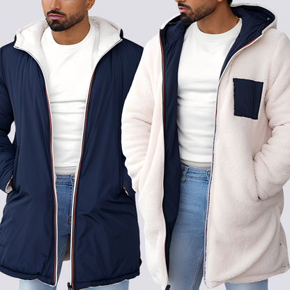 Hubert - Moderne, beidseitig tragbare Herren-Kapuzenjacke