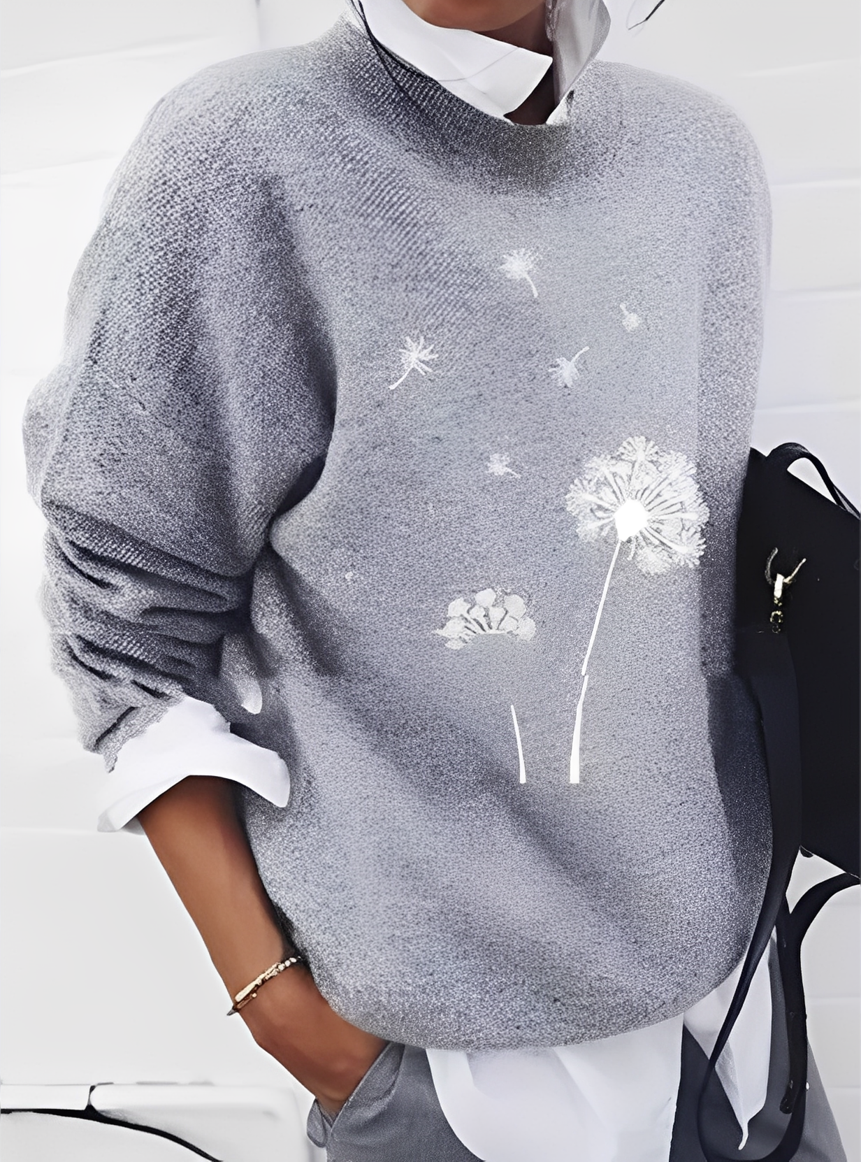 Milly - Moderner, locker geschnittener Damenpullover mit Muster