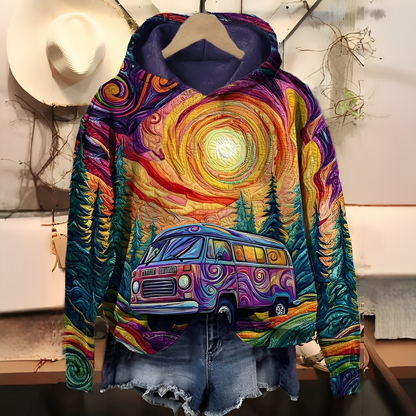 Séraphine - Kapuzenpullover mit Digitaldruck für Frauen