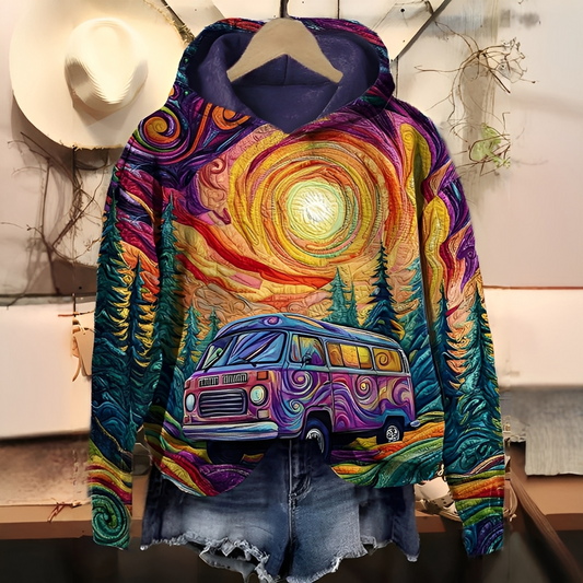 Séraphine - Kapuzenpullover mit Digitaldruck für Frauen