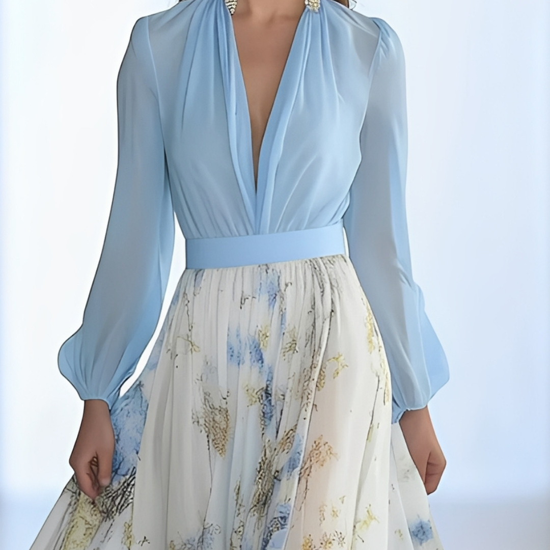 Sandrine - Atmungsaktives Kleid mit V-Ausschnitt für Damen