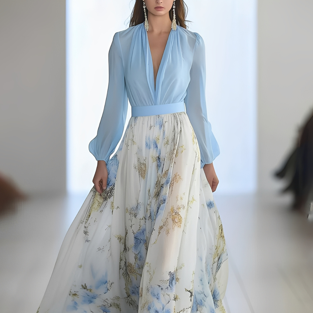 Sandrine - Atmungsaktives Kleid mit V-Ausschnitt für Damen