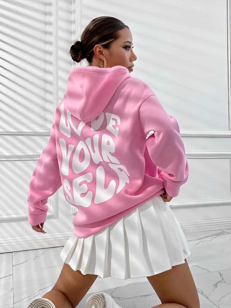 Daria – Hoodie aus bedruckter Baumwolle