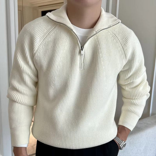 Lino – Pullover aus Baumwolle mit Viertel-Zip