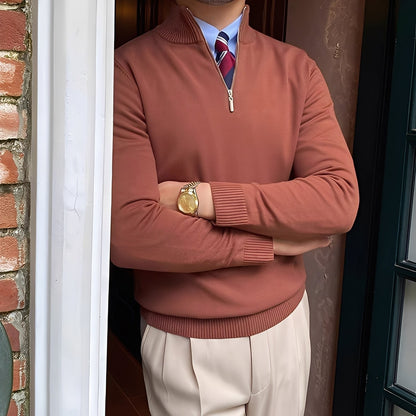 Osbert - Eleganter Herren-Strickpullover mit Reißverschluss