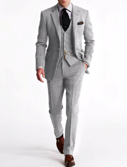 Desmond - Stilvoller Herrenanzug aus dreiteiligem Tweed