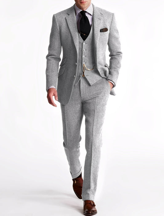 Desmond - Stilvoller Herrenanzug aus dreiteiligem Tweed