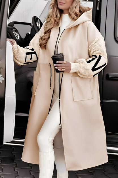 Eloise - Lange, moderne Damenjacke mit Kapuze