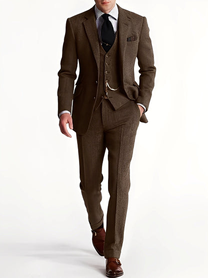 Desmond - Stilvoller Herrenanzug aus dreiteiligem Tweed