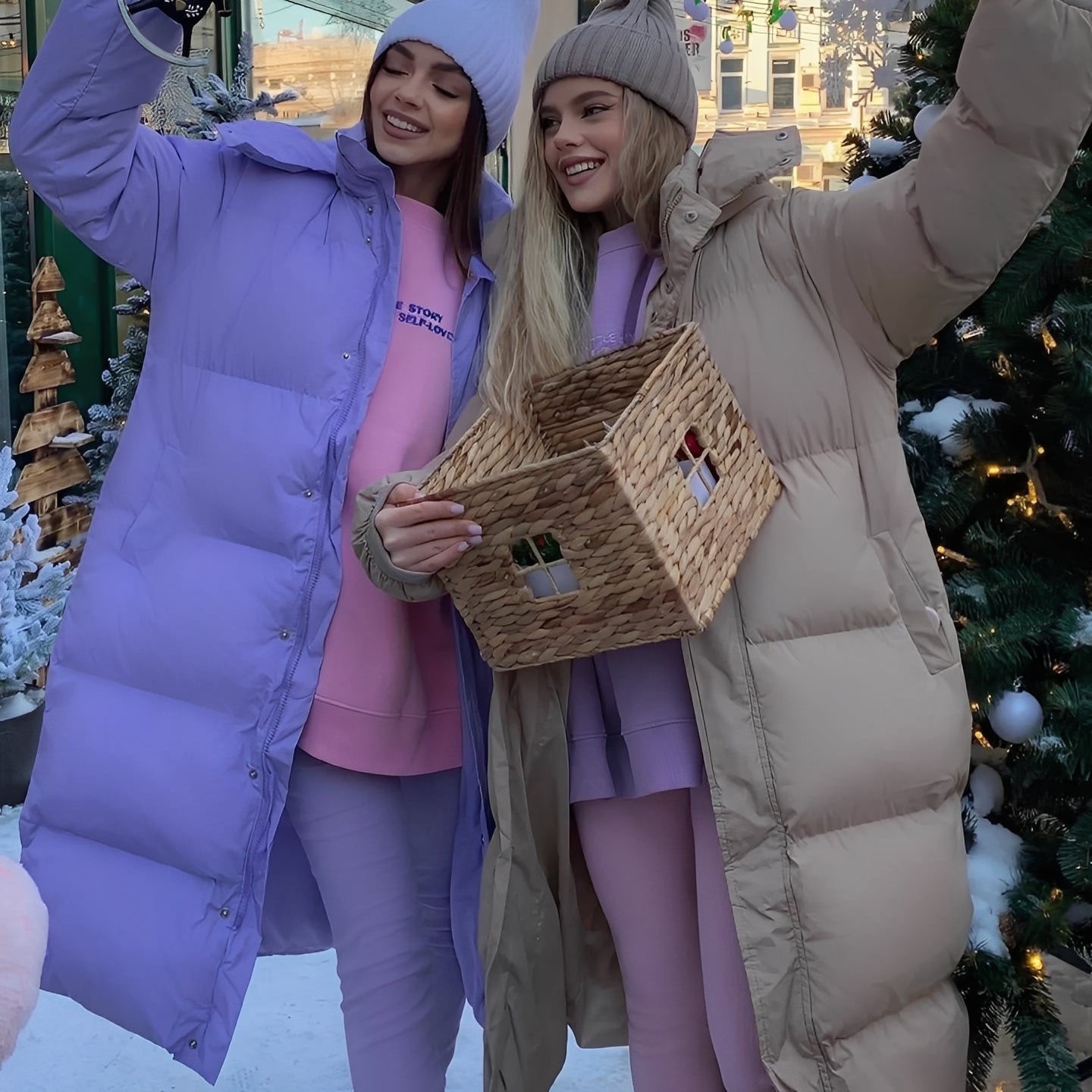 Jacquelyn - Stylische lange Damenjacke mit Kapuze