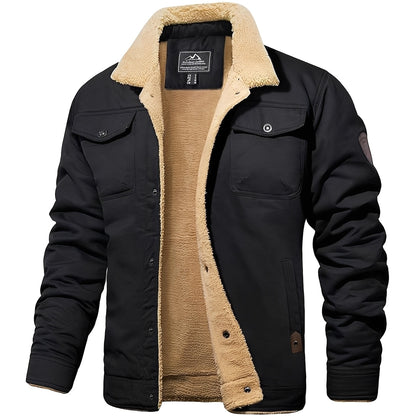 Joshua - Moderne, warme Herrenjacke mit Sherpa-Futter
