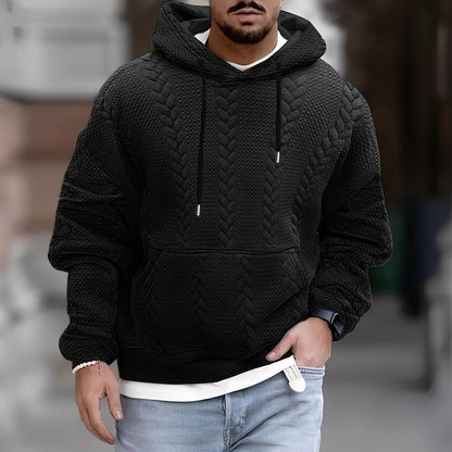 Wallis - Modische, locker gestrickte Herren-Kapuzenjacke